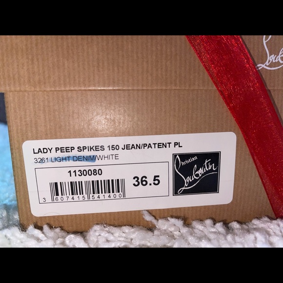 Christian Louboutin Lady Peep Spikes 150mm Sz. 36.5